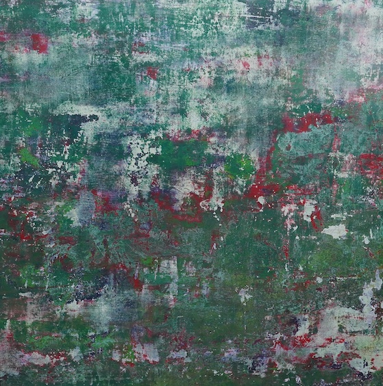 Modern British, oil on board, Abstract composition, 73 x 73cm. Condition - good